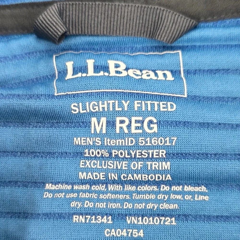 LL BEAN RIBBED 1/4 ZIP HOODIE SWEATSHIRT MENS MEDIUM SLIGHTLY FITTED BLUE FLEECE